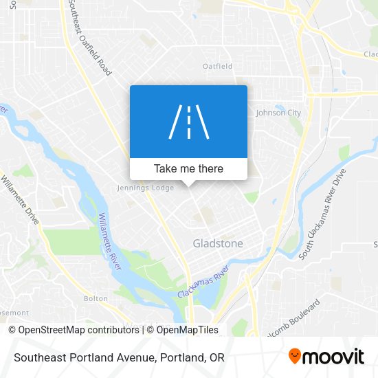 Southeast Portland Avenue map