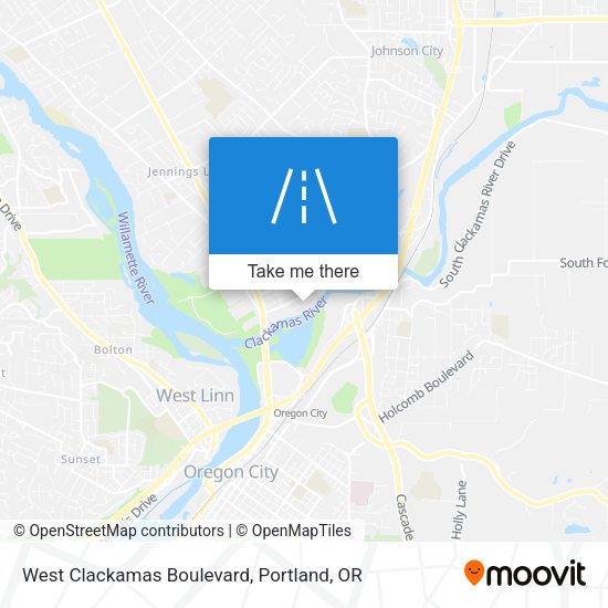 West Clackamas Boulevard map