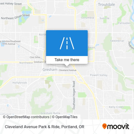 Cleveland Avenue Park & Ride map