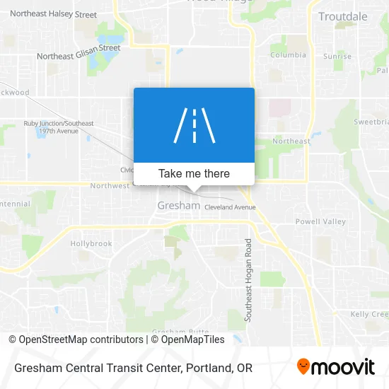 Gresham Central Transit Center map