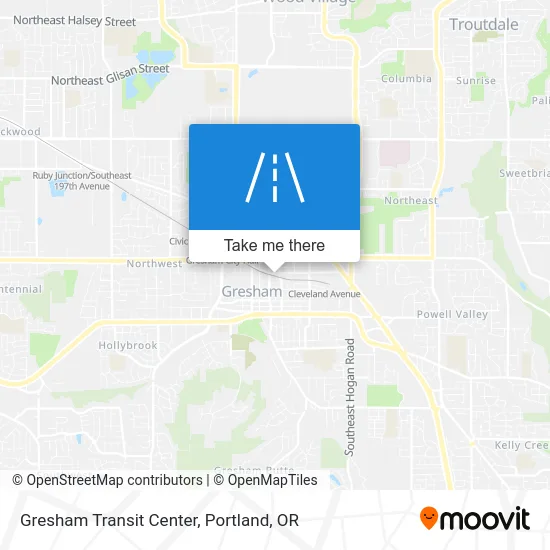Gresham Transit Center map