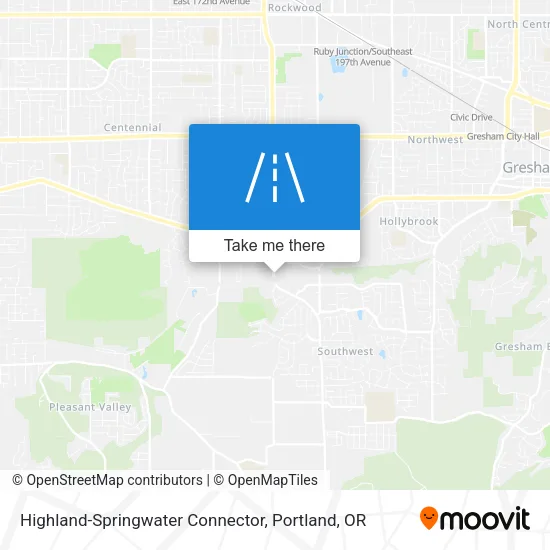 Highland-Springwater Connector map