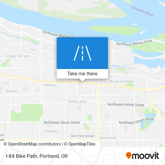 I-84 Bike Path map