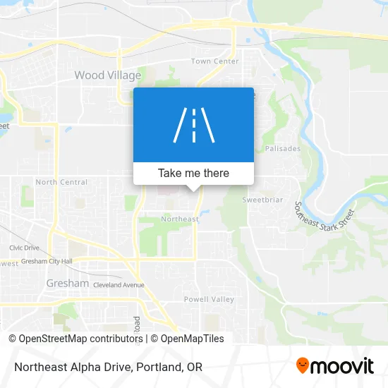 Northeast Alpha Drive map
