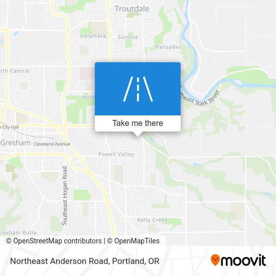 Northeast Anderson Road map