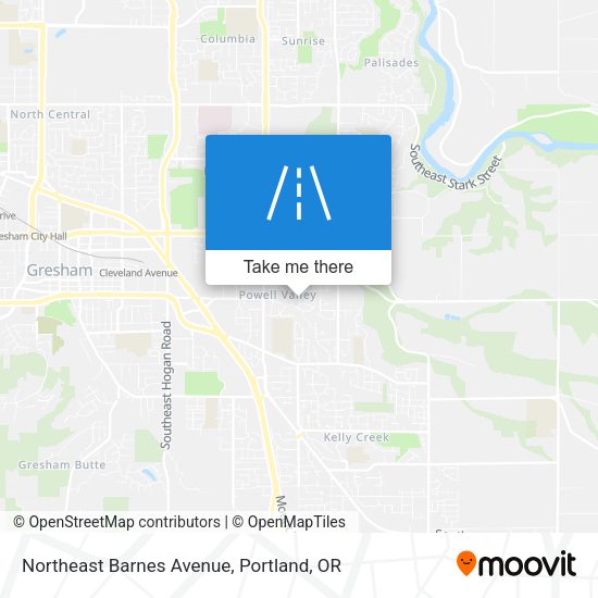 Northeast Barnes Avenue map