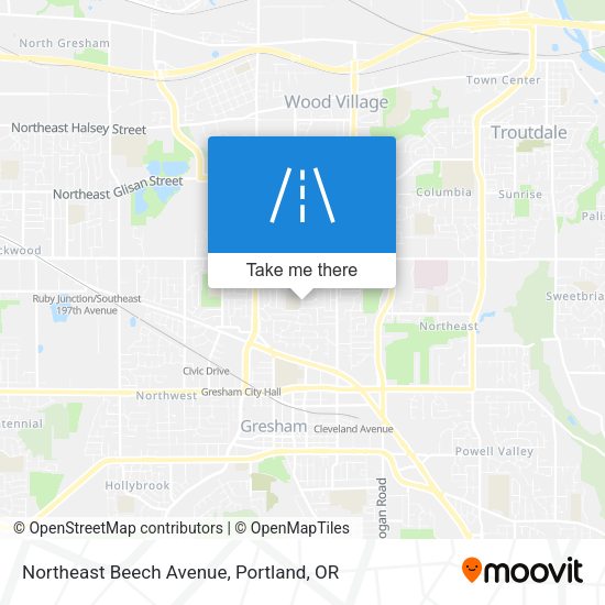 Northeast Beech Avenue map