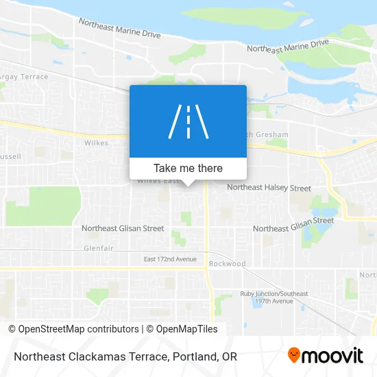 Northeast Clackamas Terrace map