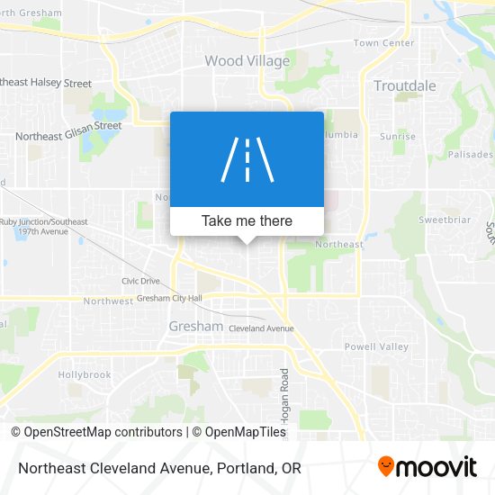 Northeast Cleveland Avenue map