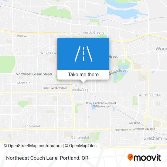 Mapa de Northeast Couch Lane