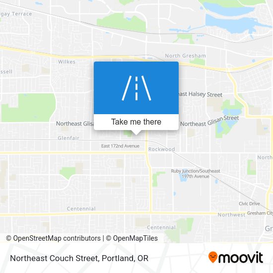 Northeast Couch Street map