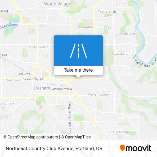 Northeast Country Club Avenue map