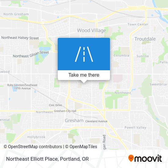 Mapa de Northeast Elliott Place