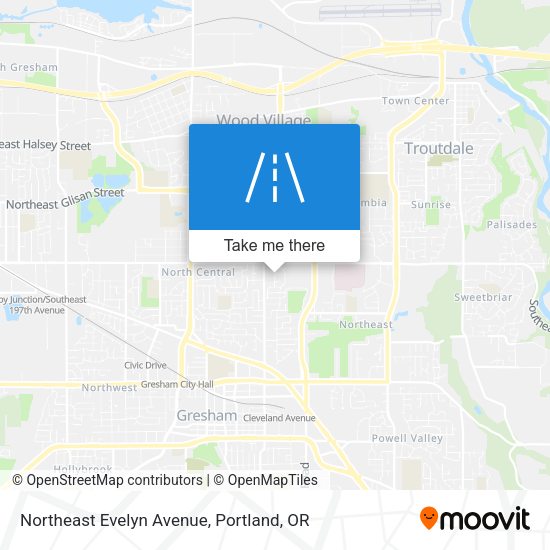 Northeast Evelyn Avenue map