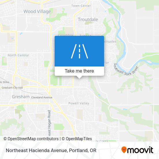 Northeast Hacienda Avenue map