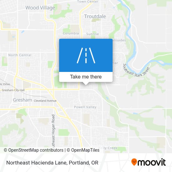 Northeast Hacienda Lane map