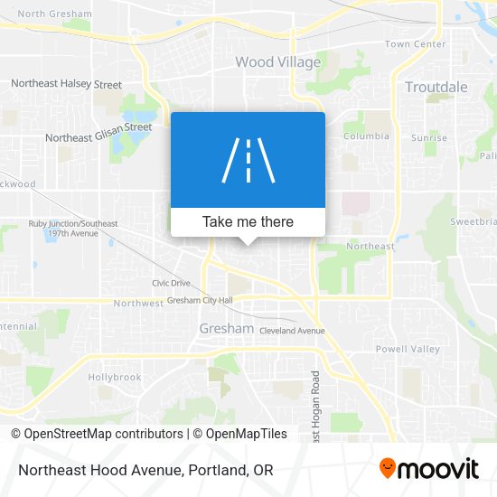 Mapa de Northeast Hood Avenue