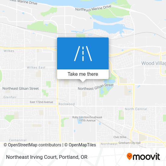 Northeast Irving Court map