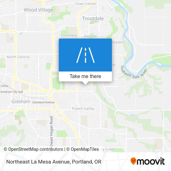 Northeast La Mesa Avenue map