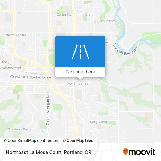 Northeast La Mesa Court map