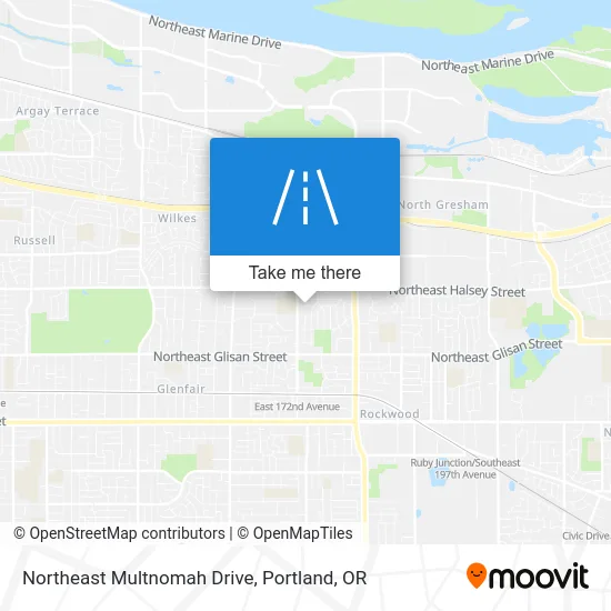 Northeast Multnomah Drive map
