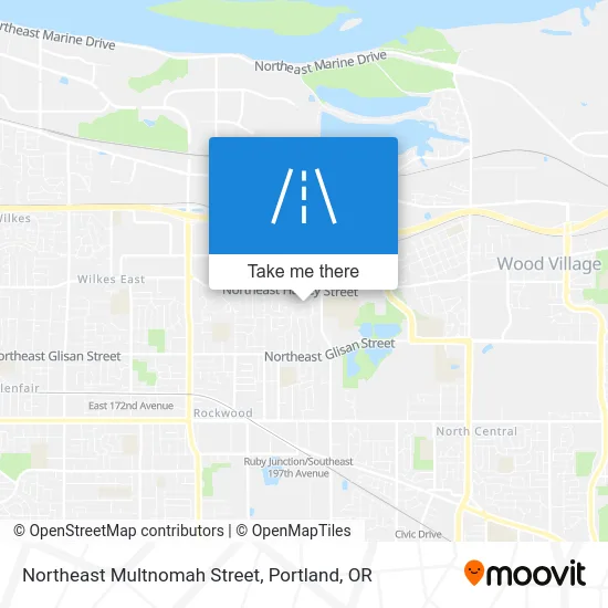 Northeast Multnomah Street map