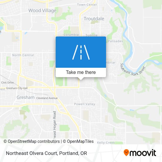 Northeast Olvera Court map