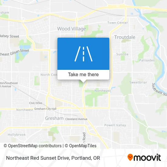 Northeast Red Sunset Drive map