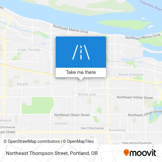 Mapa de Northeast Thompson Street