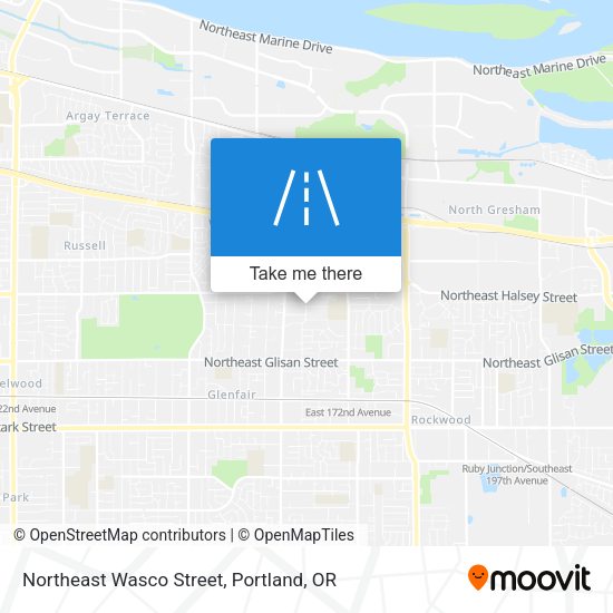 Mapa de Northeast Wasco Street