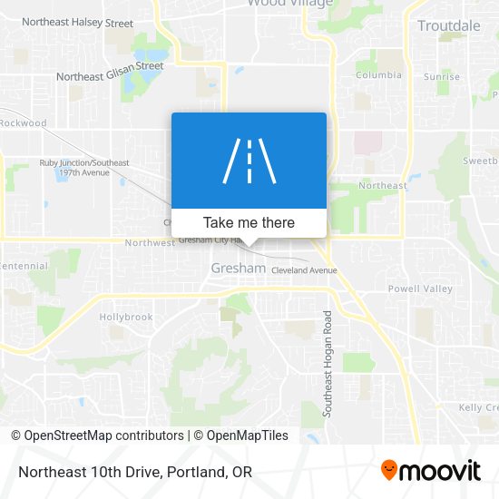 Northeast 10th Drive map