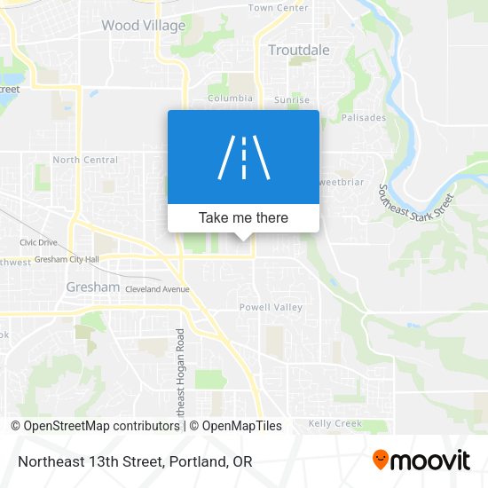 Northeast 13th Street map