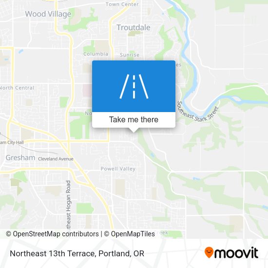 Northeast 13th Terrace map
