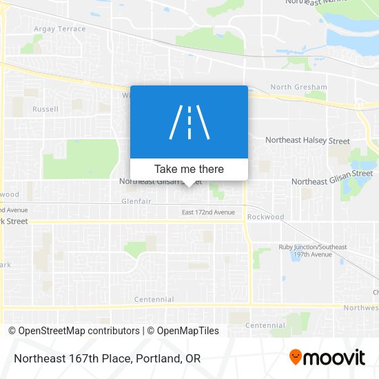 Northeast 167th Place map