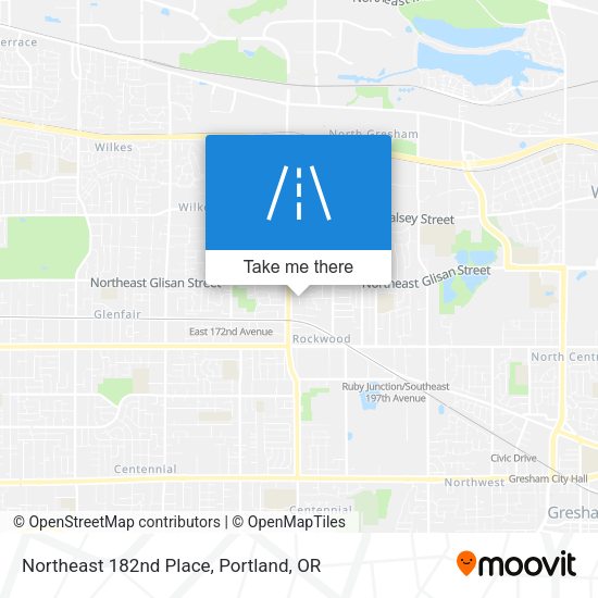 Mapa de Northeast 182nd Place