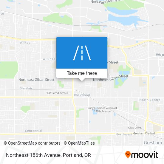 Northeast 186th Avenue map
