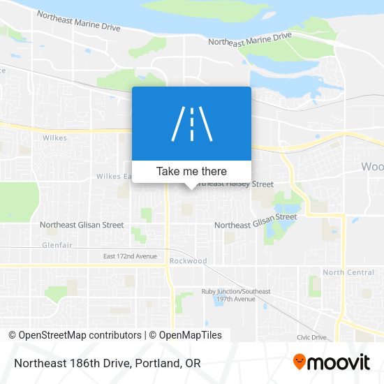 Northeast 186th Drive map