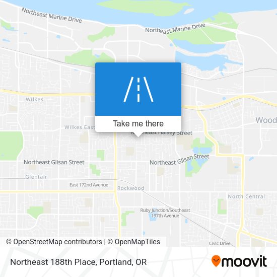 Northeast 188th Place map