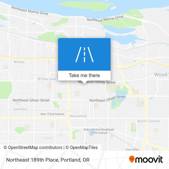 Northeast 189th Place map