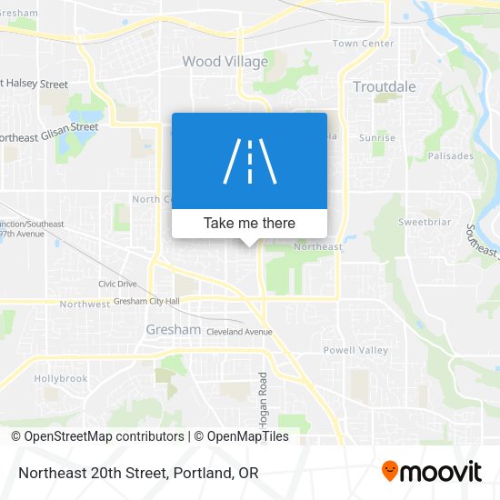 Northeast 20th Street map