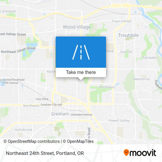 Northeast 24th Street map