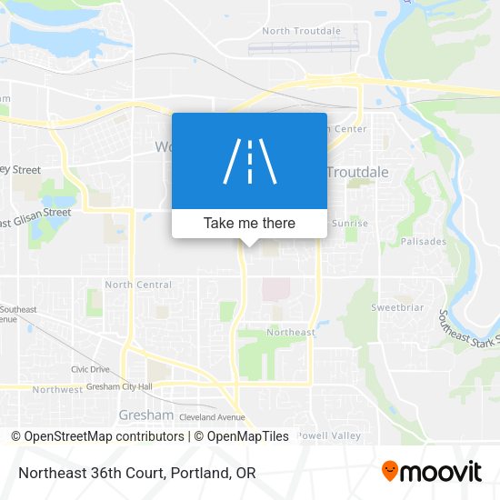 Northeast 36th Court map