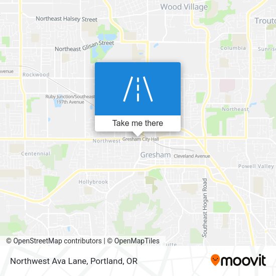 Northwest Ava Lane map