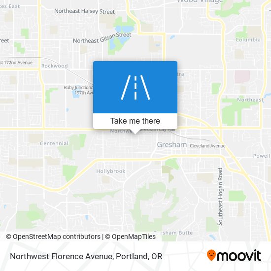 Northwest Florence Avenue map