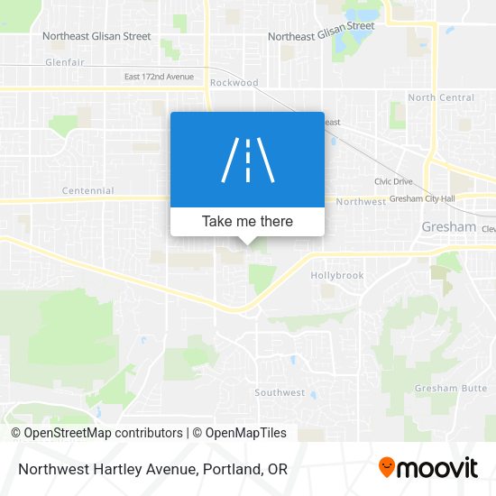 Northwest Hartley Avenue map