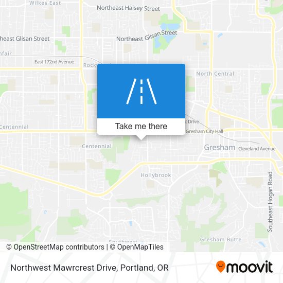 Northwest Mawrcrest Drive map