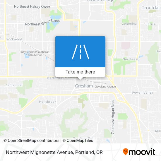 Northwest Mignonette Avenue map