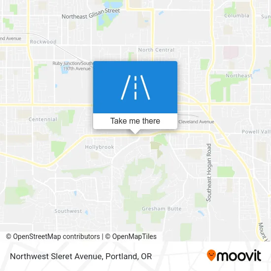 Mapa de Northwest Sleret Avenue