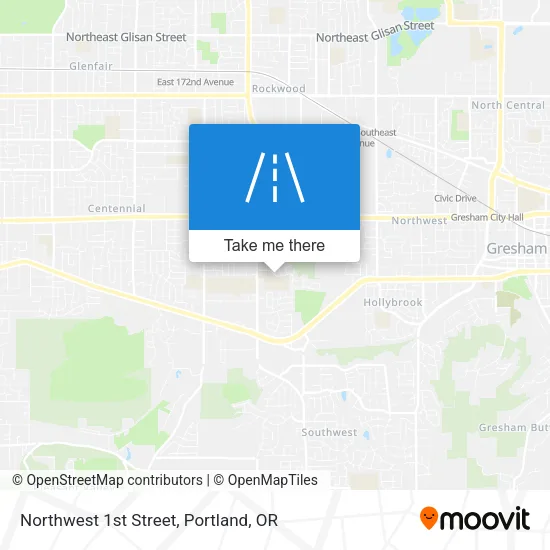Northwest 1st Street map