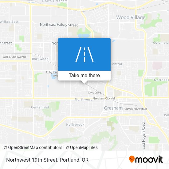 Northwest 19th Street map